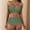 Army Green, variant on MKLEKYY Swimsuit Coverup for Women Plus Size Print Bathing Swimsuit Women Bikini High Waist Swimwear Push Up Set Sexy Soild Swimwears Tankinis Set