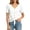 07-White, variant on Women's Button down Shirt Tie Front Short Sleeve Office Business Blouse Summer Casual Tops