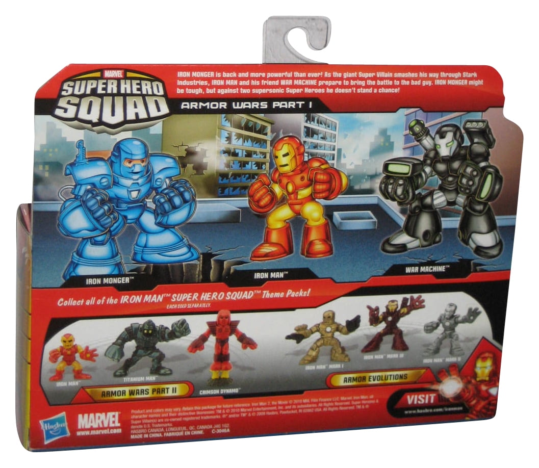 Iron Man 2 Superhero Squad Armor Wars Part I Action Figure 3-Pack
