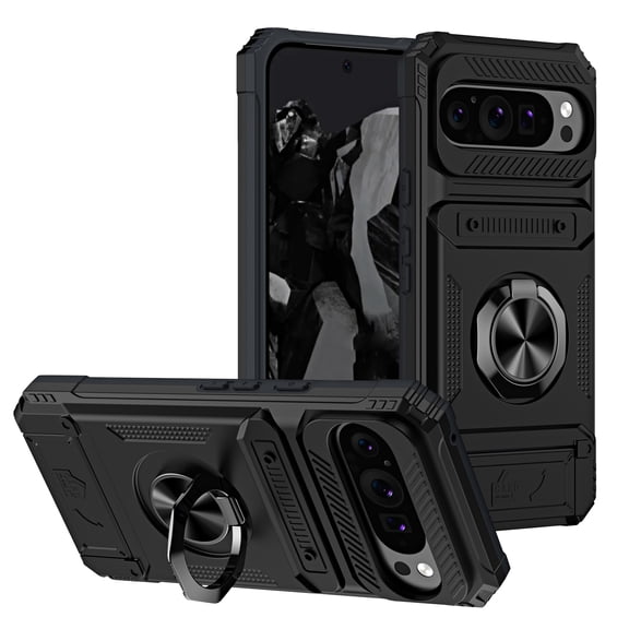 Fashion Case with Holder Stander Kickstand Drop Resistant Shockproof Case For Google Pixel 9 Pro XL (6.8inch)