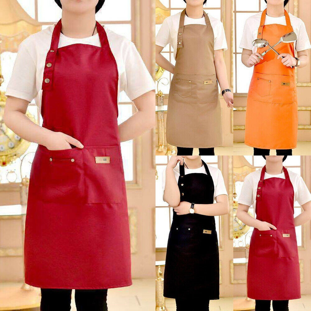 Adjustable Bib Apron Dress Men Women Kitchen Restaurant Chef Classic Cooking Bib 