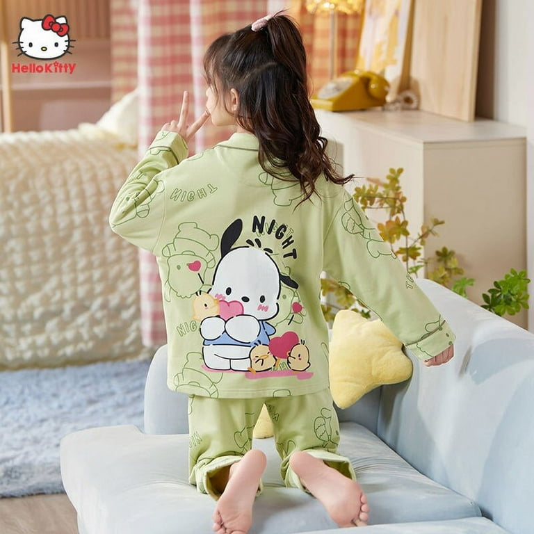 Kawaii Cinnamoroll Inspired Button Front Pajama Set - Kawaii