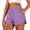 Purple, variant on Guluxicc Women's Athletic Shorts with Pockets Elastic Waist Straight Leg Running Performance Short Trousers for Everyday Gym Workout