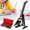 thumbnail image 3 of Miniature Guitar Decoration Miniature Ornaments VShaped Mini Musical Instrument Model Gift Black 10cm, 3 of 7