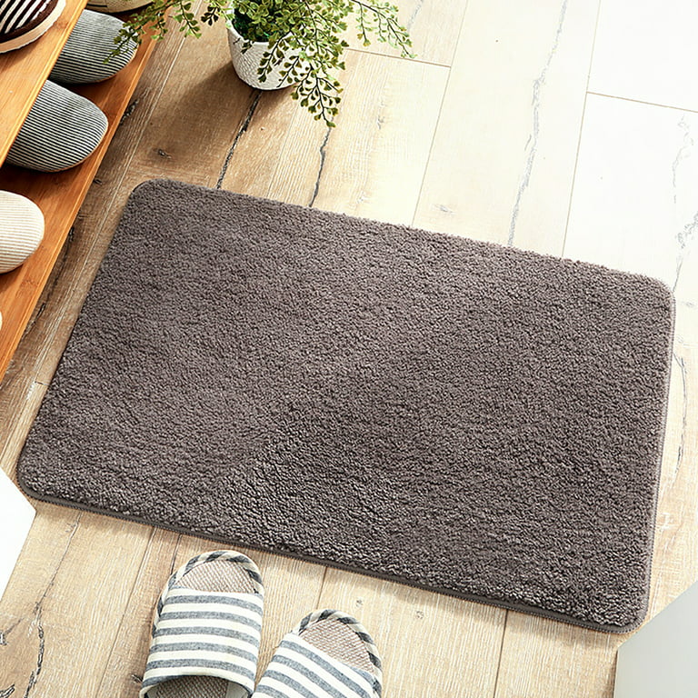 Grofry Polyester Floor Mat Good Adsorption Wide Application Exquisite Elastic Floor Cushion for Daily Use Tan, Beige