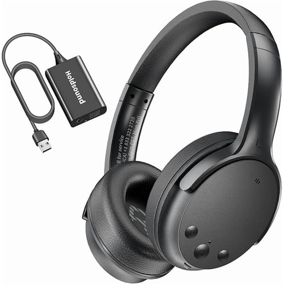 Wireless TV Headphones with Optical, 3.5mm Aux, Usb Bluetooth Transmitter, 40H Long Play Time,BKM700,Black