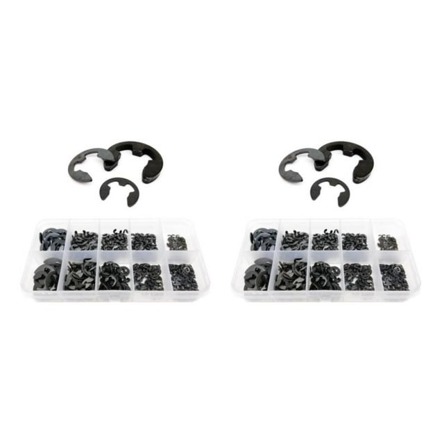 Guardoinrt 580pcs ABS Precision Manufacturing Circlip - And Durable Snap Retaining Ring For Precision black 2Set