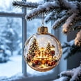 thumbnail image 6 of Lighted Christmas Ball Ornaments Clear Miniature Winter Scene Baubles with Glowing LED for Holiday Tree Decor, 6 of 6