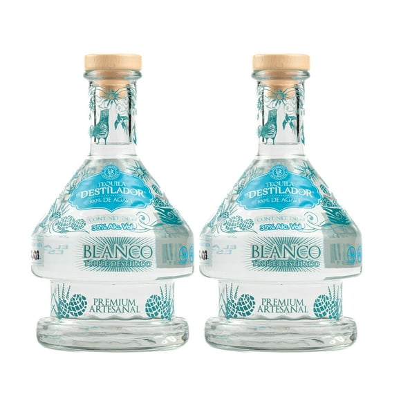 Duo Pack Tequila Destilador Blanco Triple Destilado 750ml Destilador Tequila, Blanco