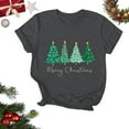 thumbnail image 2 of DDAPJ pyju Christmas Cute Tops for Women Short Sleeve Xmas Santas Print Shirts Tunic Crew Neck Casual Loose Dressy Blouse Fashion Festival Tees Holiday T Shirts Gray XL, 2 of 5