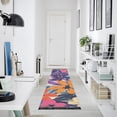 thumbnail image 4 of Yayeee Runner Rug for Bedroom 2'x6' Machine Washable Hallway Non Slip Mat, Colorful Painted Flowers Pattern, 4 of 8