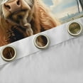 thumbnail image 4 of Castle Fairy Boys Girls Highland Cattle Curtains Pack of 2 (42x84 Each),Floral Daisy Curtains Blackout,Farmhouse Animal Bedroom Curtains,Microfiber Bedroom Decor, 4 of 6
