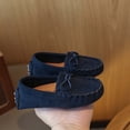 thumbnail image 5 of Kids Girls Boys Slip-on Loafers Oxford PU Leather Flats Shoes Casual Moccasin Shoes for Toddler Kid Dark Blue 1, 5 of 7