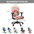 thumbnail image 7 of FKELYI 2 Pcs Office Chair Cover Breathable Stretchable Swivel Computer Chair Slipcover Cherry Floral Cardinal Bird Print Anti-Dust Armchair Protector for Home Office Decor, 7 of 7