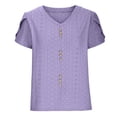 thumbnail image 4 of Casual Tops For Women Women's Fashion Casual Spring And Summer Short Sleeve V-Neck Blouses &, 4 of 4