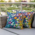 thumbnail image 5 of Pack of 2 Outdoor Pillow Covers 24x24 Inch Waterproof Colorful Spring Floral Throw Pillow Covers,Decorative Couch Pillow Shams Protectors Modern Oil Painting Abstract Art Patio Cushion Pillowcases, 5 of 8