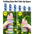 thumbnail image 5 of Retractable Silicone Silicone Travel Bottles Foldable Bottle Sport Water Bottle 500ml, 5 of 7