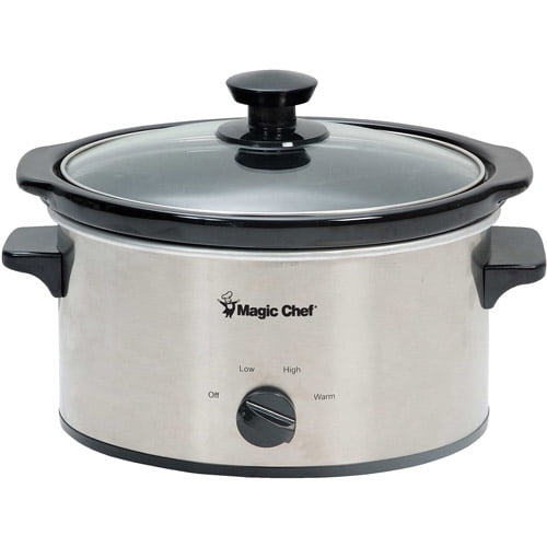 Magic Chef 5 qt-Stainless Steel Slow Cooker - Walmart.com