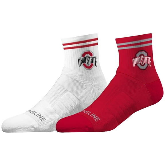 Unisex Strideline Ohio State Buckeyes Premium Knit 2-Pack Half Calf Socks Set