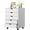 White, variant on TINKLE WELL 5 Drawer Wooden Rolling File Cabinet, Mobile Compact Storage Dresser for Home Office Organization, White