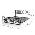 thumbnail image 3 of Claudia Modern Iron King Bed Frame, Flat Black, 3 of 8