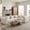 Almond Foam Polyester 4 Seat, variant on NESTIA 110" Modern Curved L-Shaped Modular Sectional Sofa, Compressed Sponge, 2-Piece