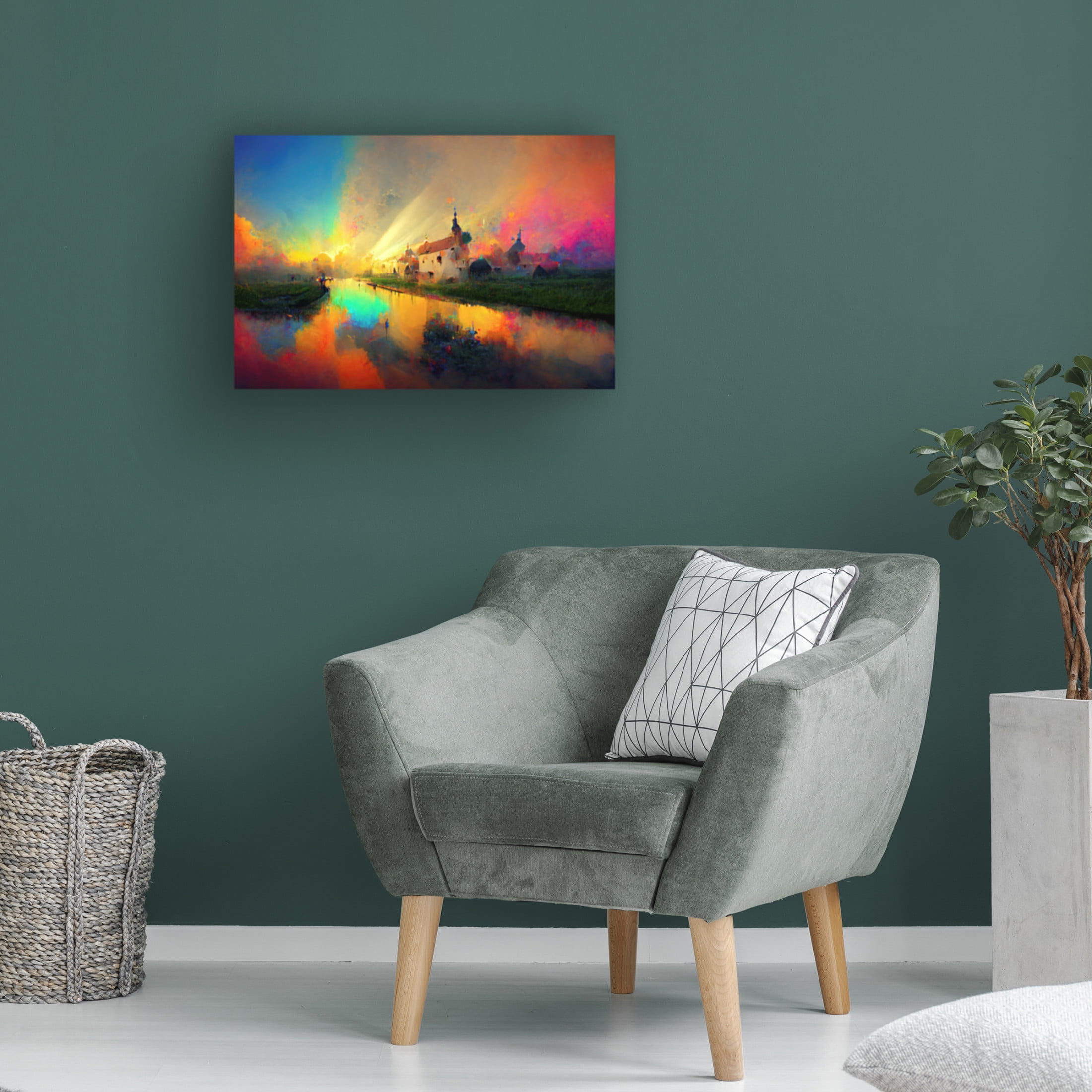 Canvas Wall Art - Ray Heere 'Medieval Landscapes 7' Wall Art for Living Room, Bedroom, or Office Décor by Trademark Fine Art - 24 x 16 Inches