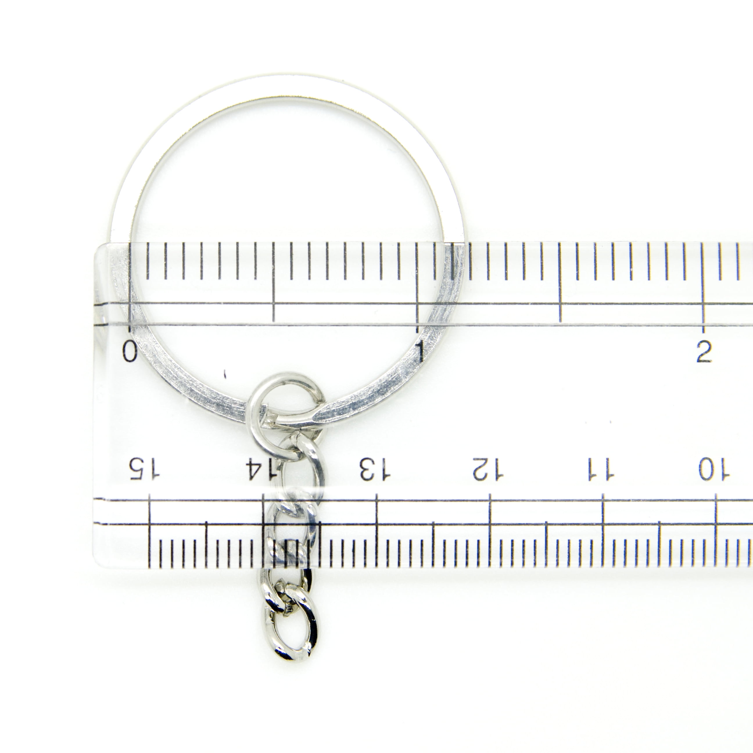 Pack of 1000 pcs - 32mm 1-1/4" Heavy Duty Steel Key Rings Split Rings with Chain Extender