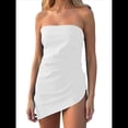 thumbnail image 1 of Tops de Tubo de Verano para Mujer 2025, Blusas de Moda Sin Tirantes Fruncidas para Salir, Conjuntos de Camisetas Bandeau Asimétricas. M, 1 of 8