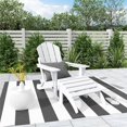 thumbnail image 2 of Ensemble de 2 Pcs Chaise Adirondack Pliante Classique avec Repose-Pieds Ottoman, 2 of 3