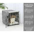 thumbnail image 2 of Midwest Homes for Pets Dog Crate Cover, Privacy, Gray Geometric Pattern,  24", 2 of 8