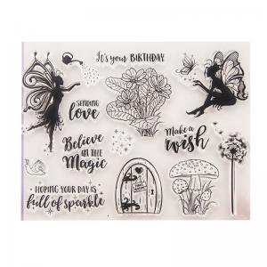 Clear Scrapbooking Stamp Sets (Fancyleo Magic Fairy Silicone Rubber Clear Silicone Stamp Seal for DIY Scrapbooking Album Decorative Clear Stamp)