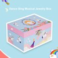 thumbnail image 3 of Musical Jewelry Box, Musical Jewelry Box Dancing Figurine Mirror Musical Movement Dance Sing Birthday Gift for Girls, 3 of 8