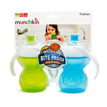 Munchkin Reinforced Bite Proof Color Band Trainer Cups 9+ Months - 2