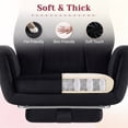 thumbnail image 6 of Homall Office Chair, Velvet Ergonomic Criss Cross Desk Chair with Adjustable Armrests, Swivel Vanity Chair Comfy Computer Chairs, Black, 6 of 7
