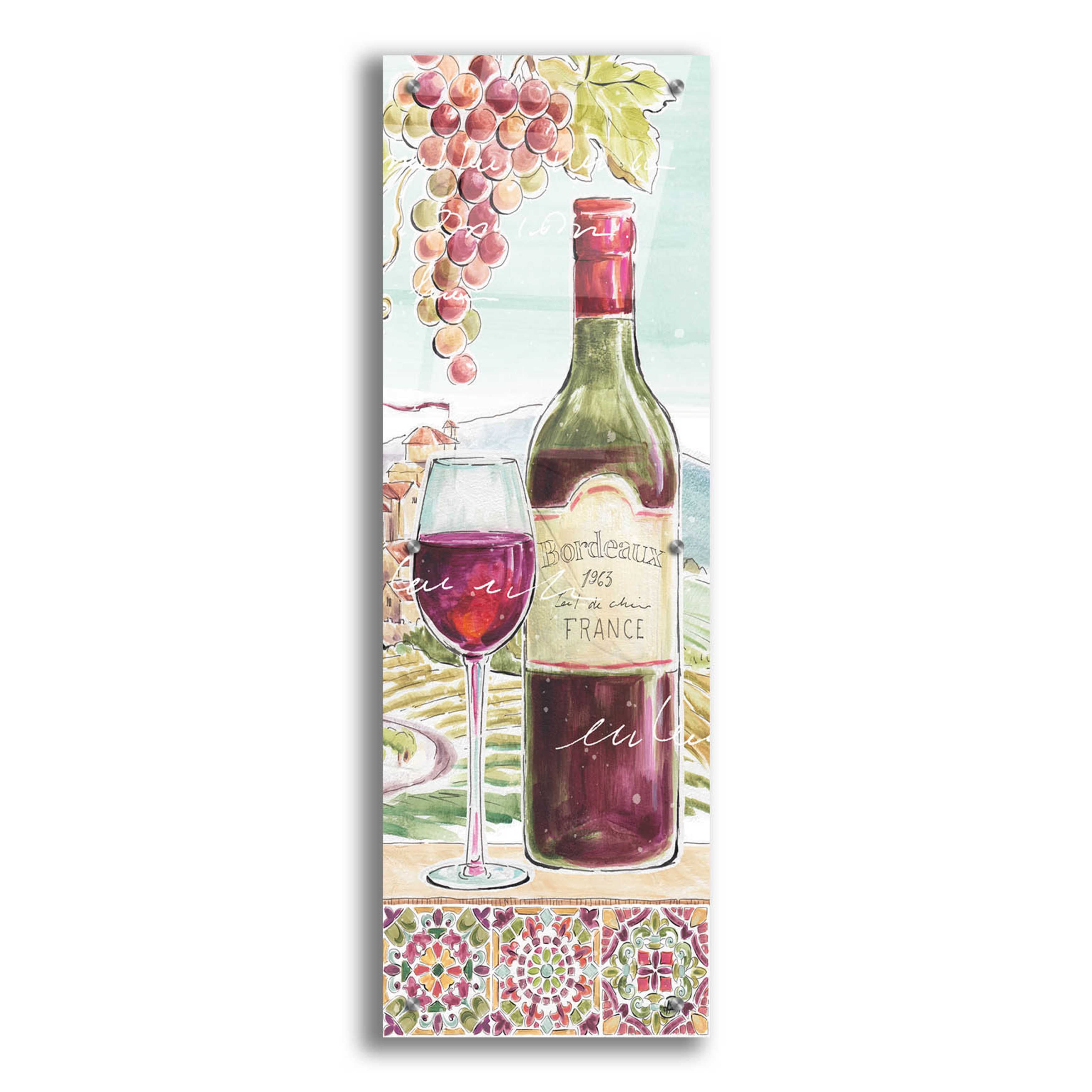 Wine Country V Red and Green Acrylic Wall Art