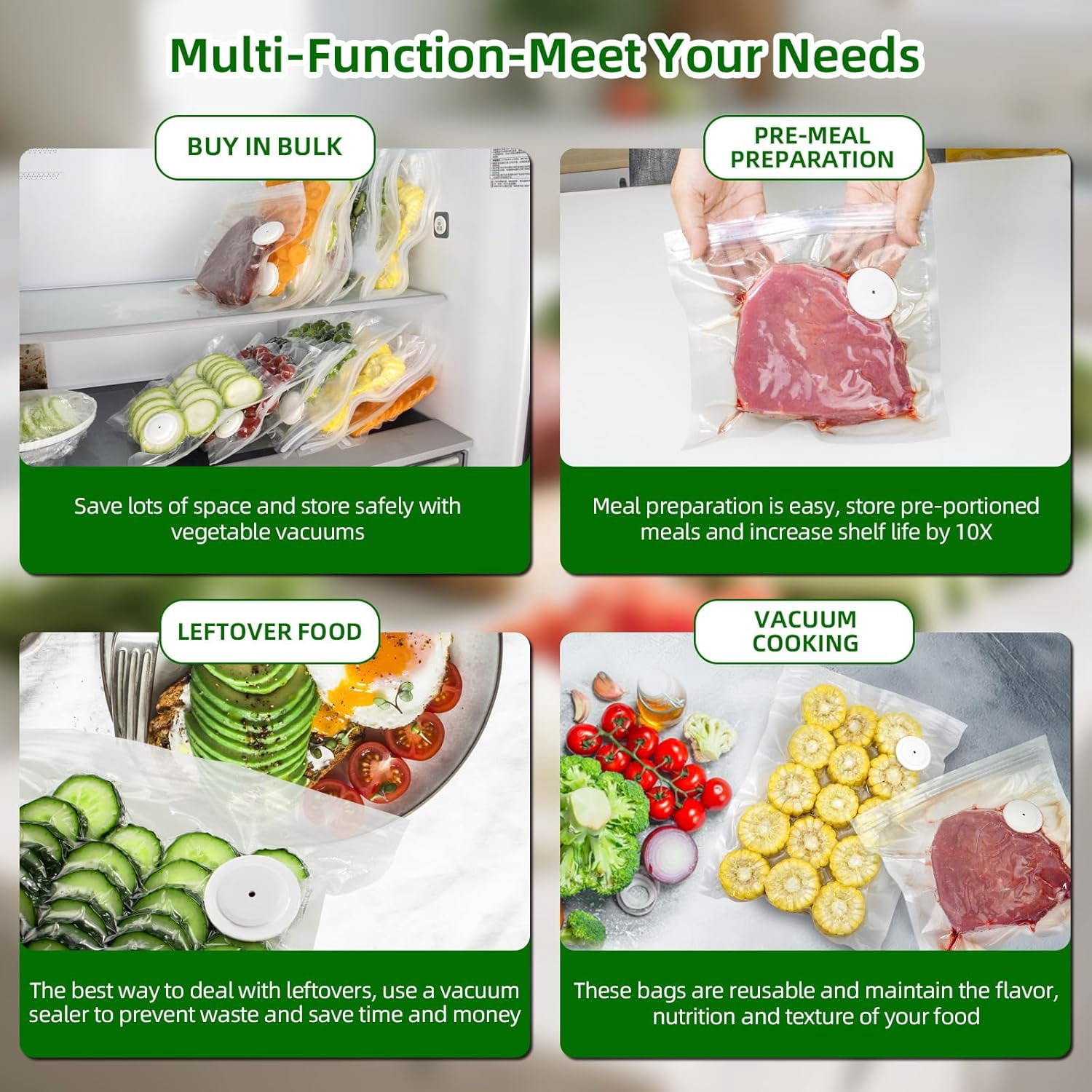 Vacuum Sealer for Food, Handheld Saver Compact Vacuum Sealer Machine with 30 Reusable Bags for 10X Preservation & Fresh