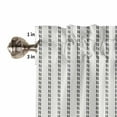 thumbnail image 5 of Hokiten Rod Pocket Curtain Valance, Boho Brown Leather Texture Farmhouse Window Valance for Living Room, Bedroom, Kitchen Modern Black Striped 60"W x 18"L, 5 of 8