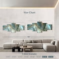 thumbnail image 4 of Elephant Stock Abstract Pearlescent Layers Wall Art - Horizontal Multi Panel Canvas - Living Room Wall Decor - Abstract Multi Panel - Blue And Gold Decor - 92" x 42", 4 of 8