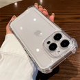 thumbnail image 4 of Luxury Shockproof Clear Phone Case For iPhone 15 14 13 12 11 Pro Max X XR XS XS Max Silicone Bumper Transparent Hard Back Cover, 4 of 4