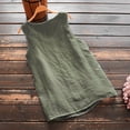 thumbnail image 2 of Women's Linen Tank Tops Loose Fitting Flowy Summer Shirts Solid Color Sleeveless Leisure Blouse Tee, 2 of 3