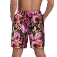 thumbnail image 4 of Uemuo Rose Flowers Pattern Mens Swim Trunks Quick Dry Board Shorts with Mesh Lining, Stretch Beach Shorts Quick Dry No-Chafing Board Shorts-, 4 of 9