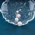 thumbnail image 6 of Boho Pearl Ear Climber Earrings Gold Pearl Ear Crawler Earrings Gold Pearl Ear Cuff Clip Earrings Pearl Stud Earrings Jewelry for Women(Gold Right), 6 of 7