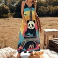 thumbnail image 2 of Funny Cute Panda Sleeveless Dress Women's Luxury Party Dress Birthday Dresses for Women, 2 of 7
