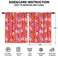 thumbnail image 2 of Blackout Kids Curtains,Red Daisy Flower Retro Pattern Childrens Insulated Curtains Set Of 2,Bedroom Essentials,Toddler Room Decor 42"x54", 2 of 5
