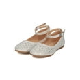 thumbnail image 5 of New Girl Little Angel Britt-936D Glitter PU Rhinestone Ankle Strap Ballet Flat, 5 of 5