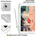 thumbnail image 3 of Compatible for iPad Air 4 10.9 Case iPad 10.9 Case with Pencil Holder, Soft TPU Translucent Frosted Back Auto Wake/Sleep Smart Cover Cases (Light Green), 3 of 9
