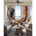 thumbnail image 6 of Vintage Rooster Blackout Curtains for Bedroom Living Room Darkening Curtains 90 Inch Spring Flower Elegant Animals Black Out Window Curtain Privacy Insulated Window Treatment Grommet Drapes 52"x90"x2, 6 of 9