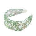 thumbnail image 5 of Unique Bargains 1 Pc Colorful Embroidered Headbands Green, 5 of 6