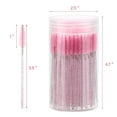 thumbnail image 2 of 200 Pcs Disposable Mascara Wands, Crystal Eyebrow Spoolies Brush for Eyelash Extensions, Pink Lash Brushes with Container, 2 of 7